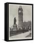 Statue of Lord Beaconsfield, in Parliament Square, Westminster-null-Framed Stretched Canvas