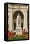 Statue of Lord Curzon at the Victoria Memorial-Jon Hicks-Framed Stretched Canvas