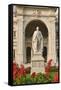 Statue of Lord Curzon at the Victoria Memorial-Jon Hicks-Framed Stretched Canvas