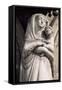 Statue of Madonna at Church on Varhegy Hill, Buda, Budapest, Hungary, 13th Century-null-Framed Stretched Canvas