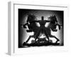 Statue of Man and Horses Being Lit from Behind at the New York World's Fair-David Scherman-Framed Photographic Print
