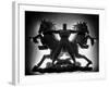 Statue of Man and Horses Being Lit from Behind at the New York World's Fair-David Scherman-Framed Photographic Print