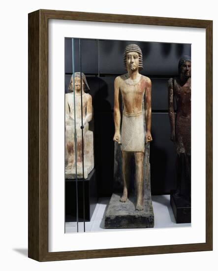 Statue of Man, Old Kingdom, Dynasty V-Vi-null-Framed Giclee Print