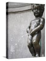 Statue of Manneken Pis Fountain, Brussels, Belgium, Europe-Martin Child-Stretched Canvas