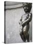 Statue of Manneken Pis Fountain, Brussels, Belgium, Europe-Martin Child-Stretched Canvas