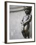 Statue of Manneken Pis Fountain, Brussels, Belgium, Europe-Martin Child-Framed Photographic Print