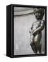 Statue of Manneken Pis Fountain, Brussels, Belgium, Europe-Martin Child-Framed Stretched Canvas