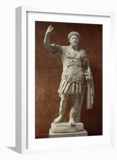 Statue of Marcus Aurelius, Emperor from 161-180 Ad-null-Framed Giclee Print