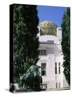 Statue of Mark Anthony and Secession Building, Vienna, Austria-Jean Brooks-Stretched Canvas