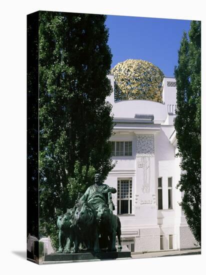 Statue of Mark Anthony and Secession Building, Vienna, Austria-Jean Brooks-Stretched Canvas