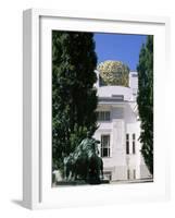 Statue of Mark Anthony and Secession Building, Vienna, Austria-Jean Brooks-Framed Photographic Print