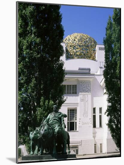 Statue of Mark Anthony and Secession Building, Vienna, Austria-Jean Brooks-Mounted Photographic Print