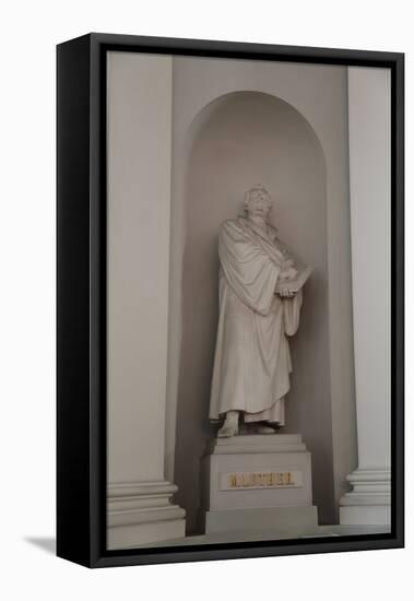 Statue of Martin Luther, Lutheran Cathedral, Helsinki, Finland, 2011-Sheldon Marshall-Framed Stretched Canvas