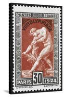 Statue Of Milan De Crotone. France 1924 Olympic Games 30 Centimes, Unused-null-Stretched Canvas