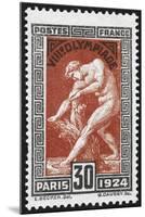 Statue Of Milan De Crotone. France 1924 Olympic Games 30 Centimes, Unused-null-Mounted Giclee Print