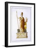 Statue of Minerva by Phidias, General Study of Greek Architecture and Sculpture, c.1814-null-Framed Giclee Print