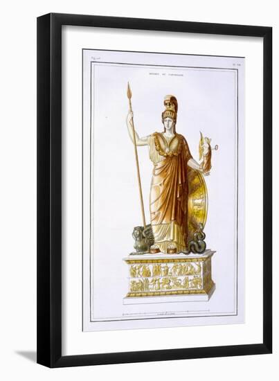 Statue of Minerva by Phidias, General Study of Greek Architecture and Sculpture, c.1814-null-Framed Giclee Print