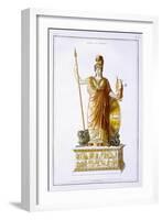 Statue of Minerva by Phidias, General Study of Greek Architecture and Sculpture, c.1814-null-Framed Giclee Print