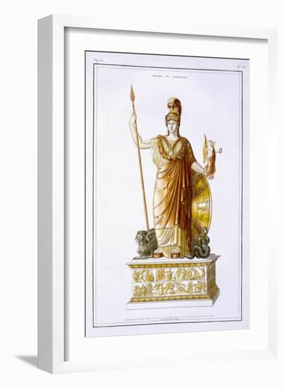 Statue of Minerva by Phidias, General Study of Greek Architecture and Sculpture, c.1814-null-Framed Giclee Print