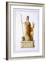 Statue of Minerva by Phidias, General Study of Greek Architecture and Sculpture, c.1814-null-Framed Giclee Print