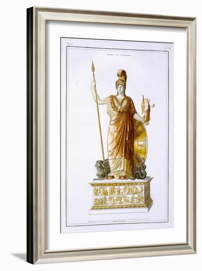 Statue of Minerva by Phidias, General Study of Greek Architecture and Sculpture, c.1814-null-Framed Giclee Print