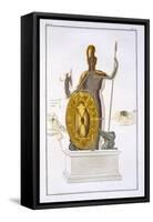 Statue of Minerva by Phidias, General Study of Greek Architecture and Sculpture, c.1814-null-Framed Stretched Canvas