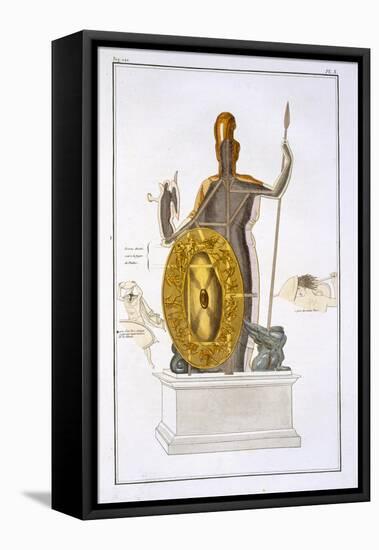 Statue of Minerva by Phidias, General Study of Greek Architecture and Sculpture, c.1814-null-Framed Stretched Canvas