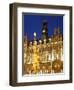 Statue of Morn and Old Post Office in City Square at Dusk, Leeds, West Yorkshire, Yorkshire, Englan-Mark Sunderland-Framed Photographic Print