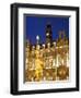 Statue of Morn and Old Post Office in City Square at Dusk, Leeds, West Yorkshire, Yorkshire, Englan-Mark Sunderland-Framed Photographic Print