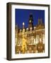 Statue of Morn and Old Post Office in City Square at Dusk, Leeds, West Yorkshire, Yorkshire, Englan-Mark Sunderland-Framed Photographic Print