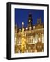 Statue of Morn and Old Post Office in City Square at Dusk, Leeds, West Yorkshire, Yorkshire, Englan-Mark Sunderland-Framed Photographic Print