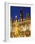 Statue of Morn and Old Post Office in City Square at Dusk, Leeds, West Yorkshire, Yorkshire, Englan-Mark Sunderland-Framed Photographic Print