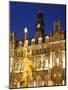Statue of Morn and Old Post Office in City Square at Dusk, Leeds, West Yorkshire, Yorkshire, Englan-Mark Sunderland-Mounted Photographic Print