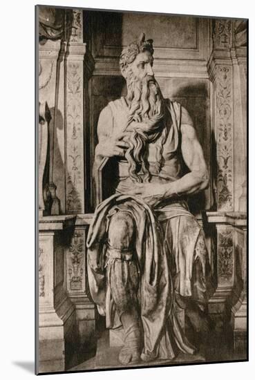 Statue of Moses by Michelangelo-null-Mounted Giclee Print