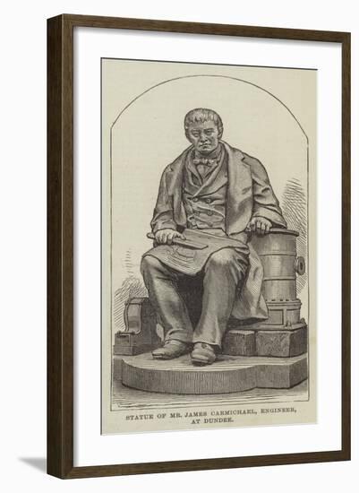 Statue of Mr James Carmichael, Engineer, at Dundee-null-Framed Giclee Print