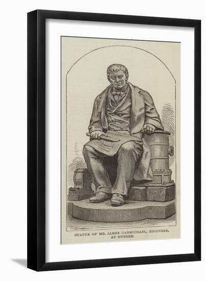 Statue of Mr James Carmichael, Engineer, at Dundee-null-Framed Giclee Print