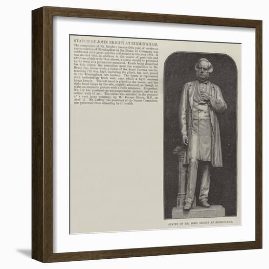 Statue of Mr John Bright at Birmingham-null-Framed Giclee Print