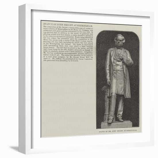 Statue of Mr John Bright at Birmingham-null-Framed Giclee Print