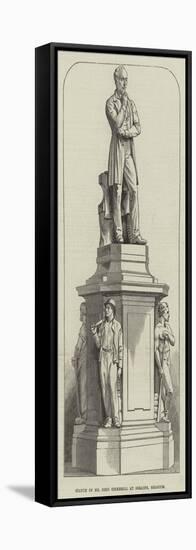 Statue of Mr John Cockerill at Seraing, Belgium-null-Framed Stretched Canvas