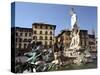 Statue of Neptune, Fonte Del Nettuno in the Piazza Della Signoria, Florence, Italy-Peter Thompson-Stretched Canvas