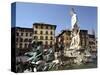 Statue of Neptune, Fonte Del Nettuno in the Piazza Della Signoria, Florence, Italy-Peter Thompson-Stretched Canvas