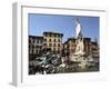 Statue of Neptune, Fonte Del Nettuno in the Piazza Della Signoria, Florence, Italy-Peter Thompson-Framed Photographic Print