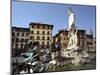 Statue of Neptune, Fonte Del Nettuno in the Piazza Della Signoria, Florence, Italy-Peter Thompson-Mounted Photographic Print