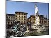 Statue of Neptune, Fonte Del Nettuno in the Piazza Della Signoria, Florence, Italy-Peter Thompson-Mounted Photographic Print