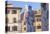 Statue of Neptune, Piazza Della Signora, Florence, Italy-Peter Adams-Stretched Canvas