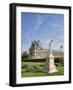 Statue of Nymphe and Louvre Museum, Paris-Raimund Koch-Framed Photographic Print