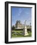 Statue of Nymphe and Louvre Museum, Paris-Raimund Koch-Framed Photographic Print