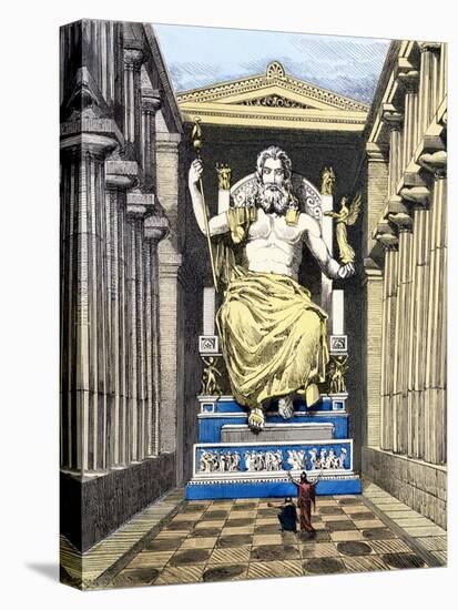 Statue of Olympian Zeus by Pheidias, from a Series of the "Seven Wonders of the Ancient World"-Ferdinand Knab-Stretched Canvas