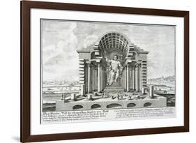 Statue of Olympian Zeus, Made by Phidias in Gold and Ivory-Johann Bernhard Fischer Von Erlach-Framed Giclee Print