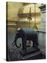 Statue of One of White Elephants at Temple of the Emerald Buddha-null-Stretched Canvas